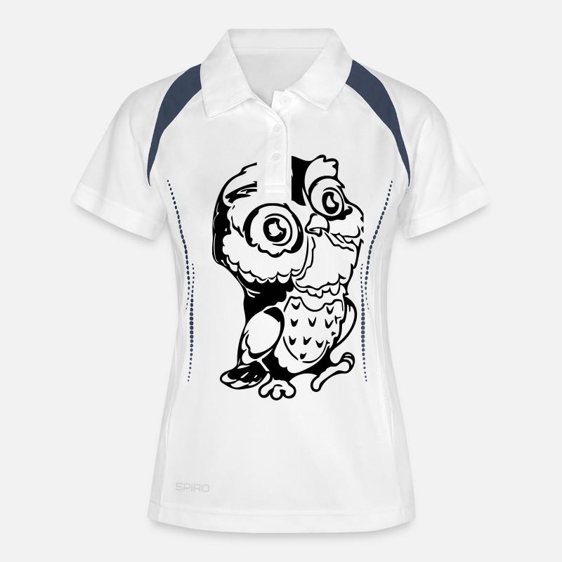 Cute owl - Women's Polo breathable - white/navy