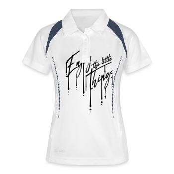 Dicton de sagesse graffiti - Polo respirant Femme - blanc/marine - Devant