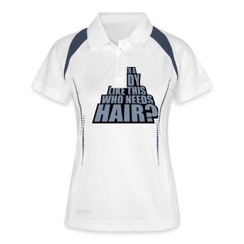 Who Needs Hair Saying - Women's Polo breathable - white/navy - Front