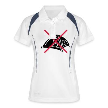 Forbidden Stay outside Tent - Women's Polo breathable - white/navy - Front