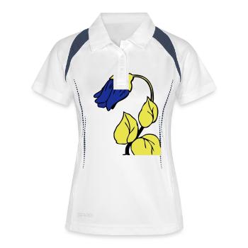 Flowers - Women's Polo breathable - white/navy - Front