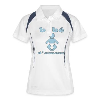 Bébé d'amour - Polo respirant Femme - blanc/marine - Devant