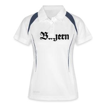 bayern - Frauen Polo atmungsaktiv - Weiß/Navy - Vorne