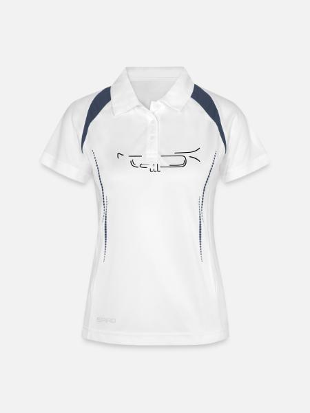 trumpet - Women's Polo breathable - white/navy