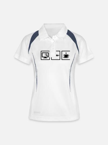 Programmierer - Frauen Polo atmungsaktiv - Weiß/Navy