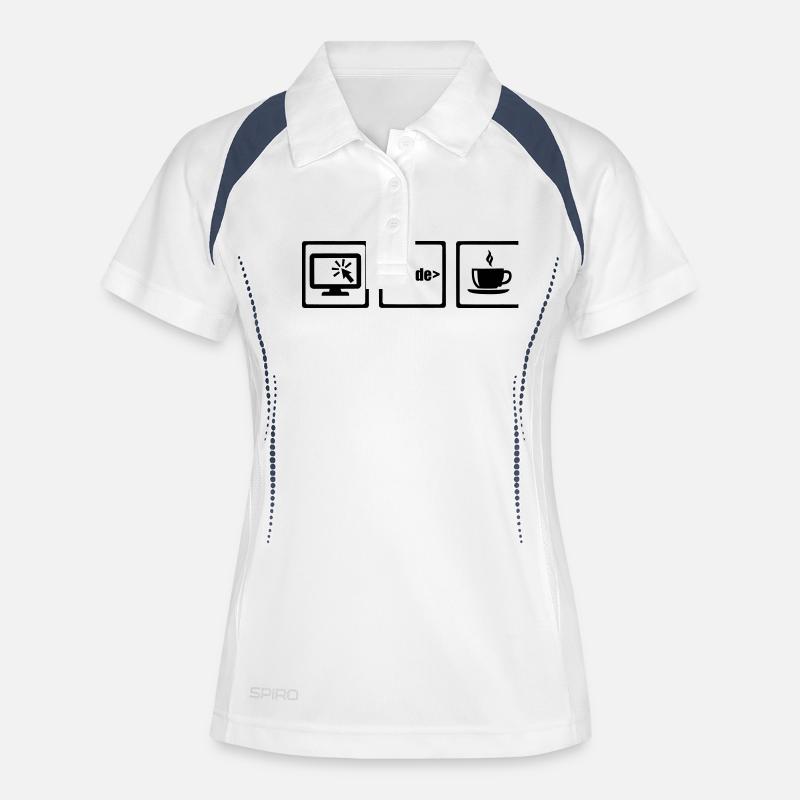 Programmierer - Frauen Polo atmungsaktiv - Weiß/Navy