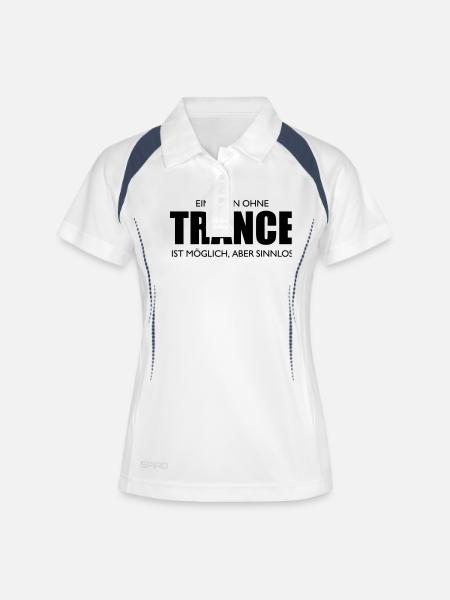 A life without trance is possible, but meaningless - Women's Polo breathable - white/navy