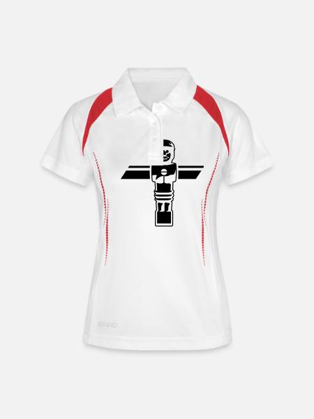 Football players (negative) - Kicker Shirt - Women's Polo breathable - white/navy