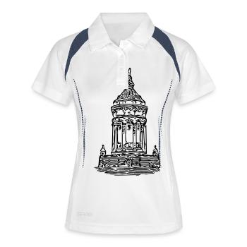 Mannheim water tower - Women's Polo breathable - white/navy - Front
