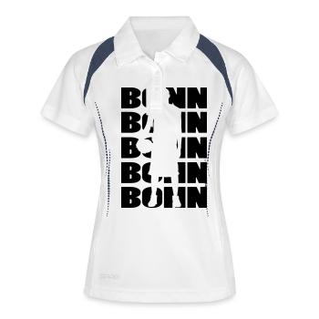 Bonn Basketball - Frauen Polo atmungsaktiv - Weiß/Navy - Vorne