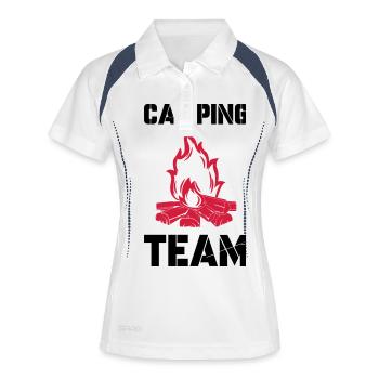 Campfire Camping Team - Women's Polo breathable - white/navy - Front