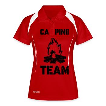 Campfire Camping Team - Women's Polo breathable - white/navy - Front