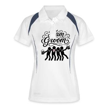 Équipe Groom Bachelors - Polo respirant Femme - blanc/marine - Devant