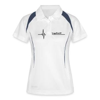Volleyball - Polo respirant Femme - blanc/marine - Devant