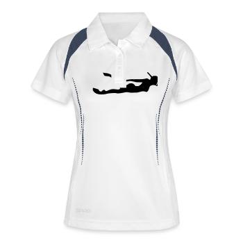 Plongée - Polo respirant Femme - blanc/marine - Devant