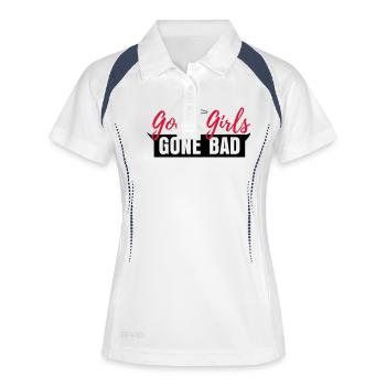 Good Girls Gone Bad - Frauen Polo atmungsaktiv - Weiß/Navy - Vorne