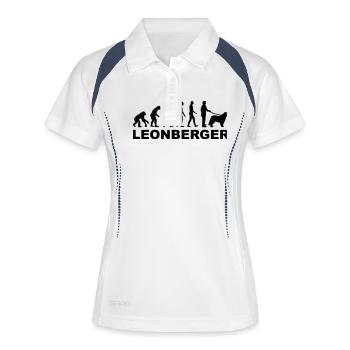 Leonberger - Polo respirant Femme - blanc/marine - Devant