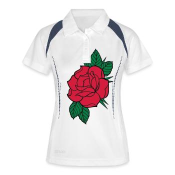 Rose - Tricolore - Polo respirant Femme - blanc/marine - Devant