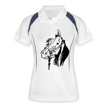 Hanovre - Polo respirant Femme - blanc/marine - Devant