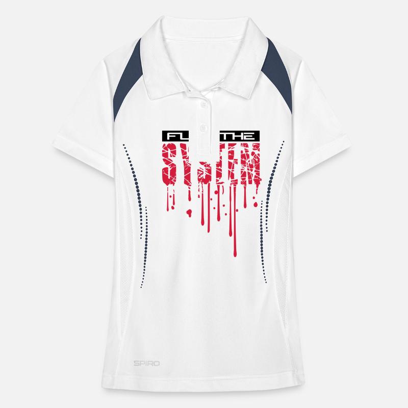 gouttes de sang cool spray graffiti timbre baiser le Polo respirant Femme