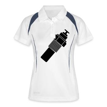 Liquid_ temperature_ sensor - Women's Polo breathable - white/navy - Front