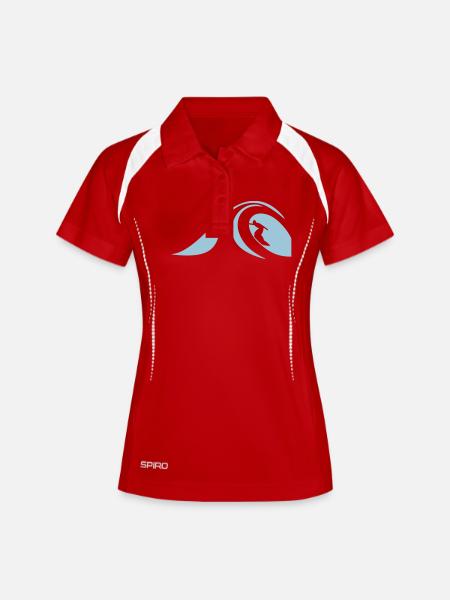 Surfer in the Tube - Women's Polo breathable - white/navy