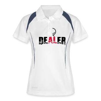 deal - Frauen Polo atmungsaktiv - Weiß/Navy - Vorne