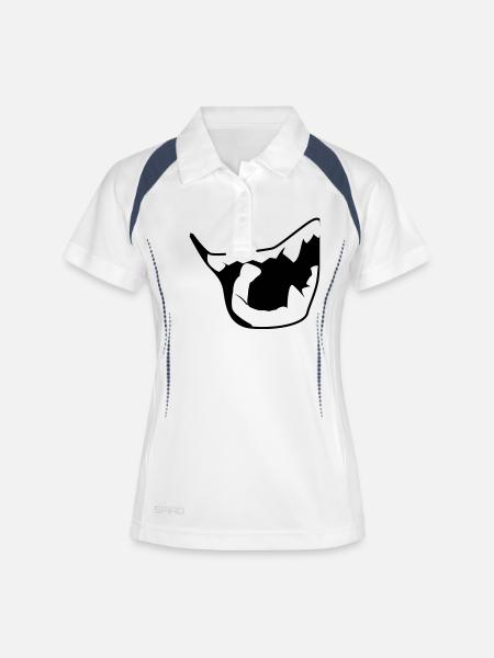 vampire - Women's Polo breathable - white/navy