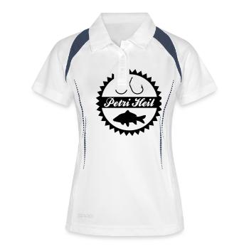 Petri Heil - Frauen Polo atmungsaktiv - Weiß/Navy - Vorne
