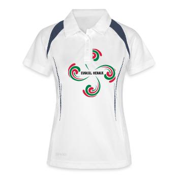 Croix Basque - Polo respirant Femme - blanc/marine - Devant