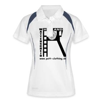 Zeche Hollande (Wattenscheid) - Polo respirant Femme - blanc/marine - Devant