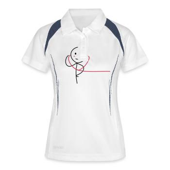 Together Forever (Motiv 2 von 2) (Boy) - Frauen Polo atmungsaktiv - Weiß/Navy - Vorne