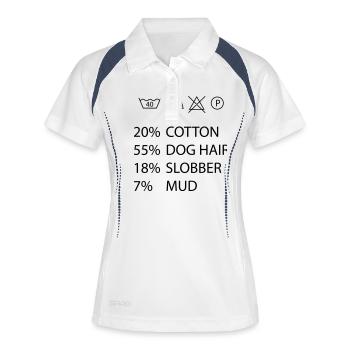 Dog Owner T-Shirt Washing Symbols - Women's Polo breathable - white/navy - Front