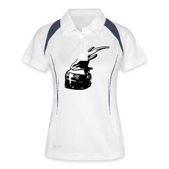 drawing helmet of Skanderbeg Tirana Albania - Women's Polo breathable - white/navy - Front