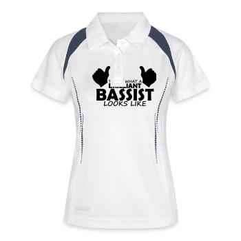 brilliant bassist - Women's Polo breathable - white/navy - Front