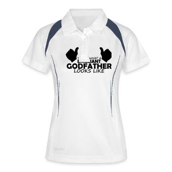 brilliant godfather - Women's Polo breathable - white/navy - Front