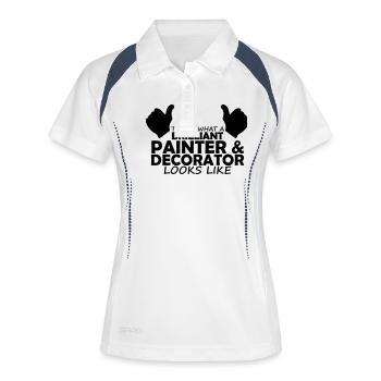 brilliant painter & decorator - Women's Polo breathable - white/navy - Front