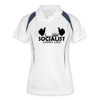 brilliant socialist - Women's Polo breathable - white/navy - Front