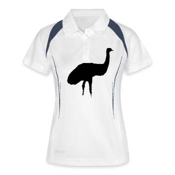 Emu - Frauen Polo atmungsaktiv - Weiß/Navy - Vorne