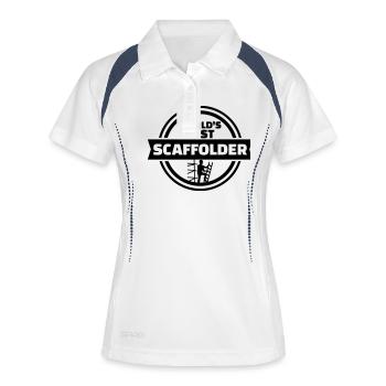 World’s best scaffolder - Polo respirant Femme - blanc/marine - Devant
