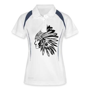 indianer_001 - Women's Polo breathable - white/navy - Front