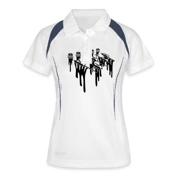 Drop Sound Controller Mixer - Women's Polo breathable - white/navy - Front