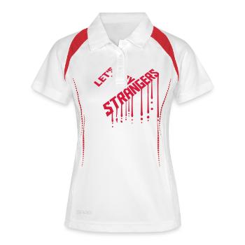 Citation Restons Strangers - Polo respirant Femme - blanc/marine - Devant