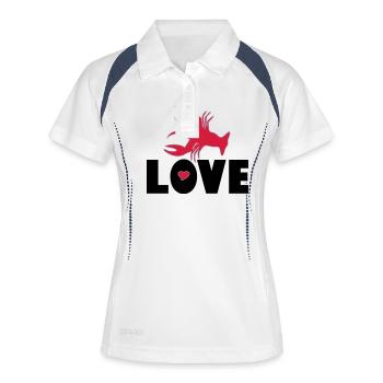 I Love Lobster-Love Seafood-Best seafood - Women's Polo breathable - white/navy - Front