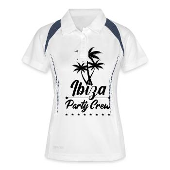 Équipe de fête à Ibiza - Polo respirant Femme - blanc/marine - Devant