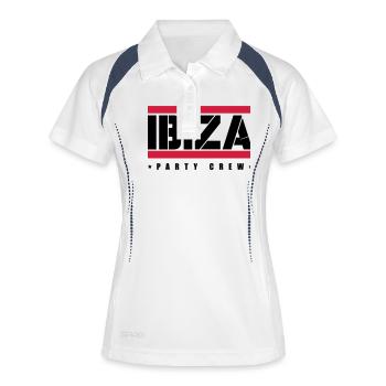 Équipe de fête à Ibiza - Polo respirant Femme - blanc/marine - Devant