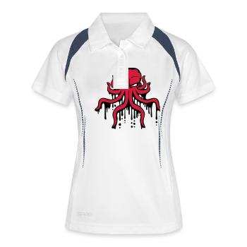 Octopus Graffiti Drop Spray Paint Squid - Women's Polo breathable - white/navy - Front