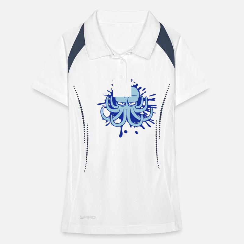 Octopus Ink Stain Drop Graffiti Spray Ink Women's Polo breathable