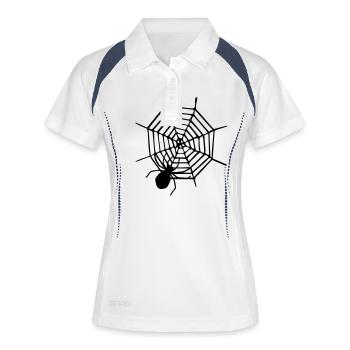 Spider - Spider - Insect - Horror - Halloween - Polo respirant Femme - blanc/marine - Devant