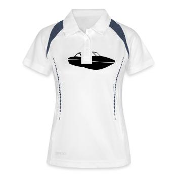 Bateau de - Polo respirant Femme - blanc/marine - Devant